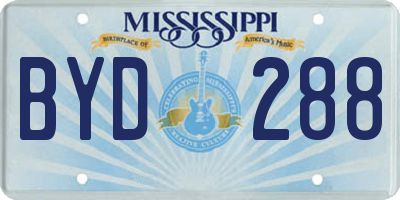 MS license plate BYD288