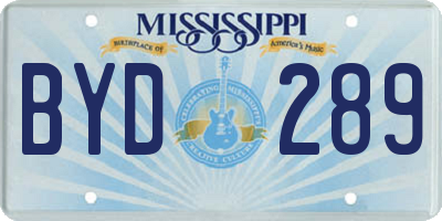 MS license plate BYD289