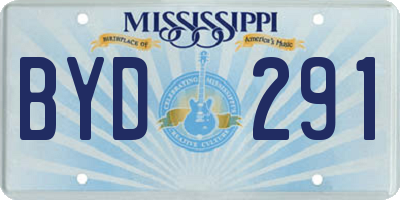 MS license plate BYD291