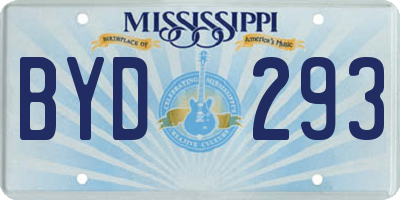 MS license plate BYD293