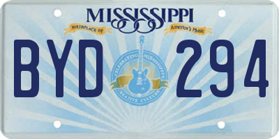 MS license plate BYD294