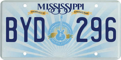 MS license plate BYD296