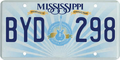 MS license plate BYD298
