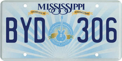 MS license plate BYD306