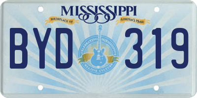 MS license plate BYD319