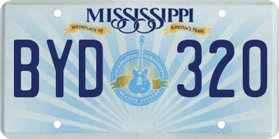 MS license plate BYD320