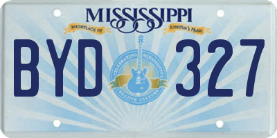 MS license plate BYD327
