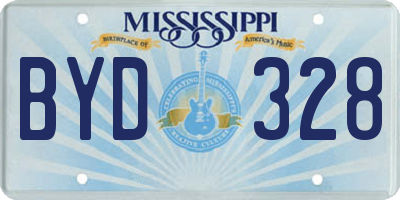 MS license plate BYD328