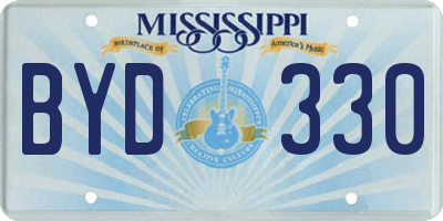 MS license plate BYD330