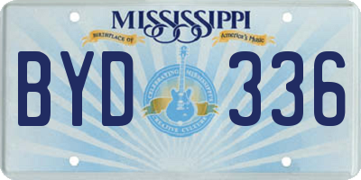 MS license plate BYD336