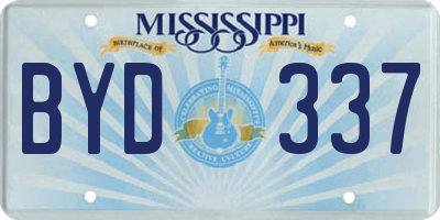MS license plate BYD337