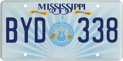 MS license plate BYD338
