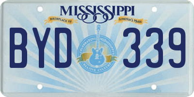 MS license plate BYD339