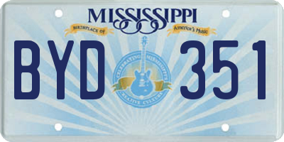 MS license plate BYD351