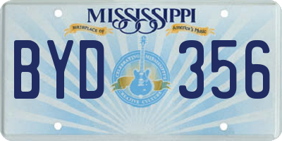 MS license plate BYD356