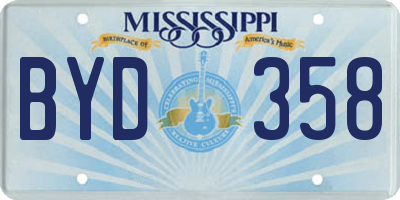 MS license plate BYD358