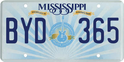 MS license plate BYD365