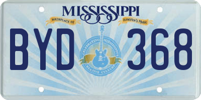 MS license plate BYD368