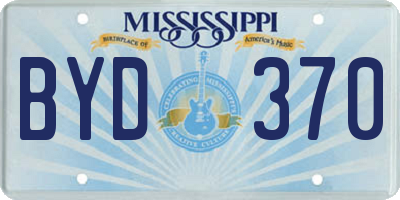 MS license plate BYD370
