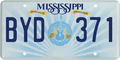 MS license plate BYD371
