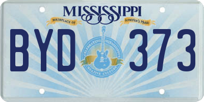 MS license plate BYD373