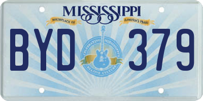 MS license plate BYD379