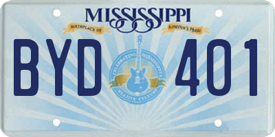 MS license plate BYD401