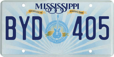 MS license plate BYD405