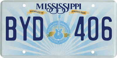 MS license plate BYD406