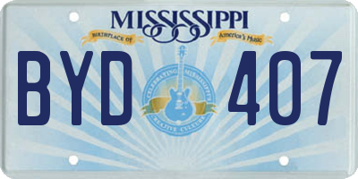 MS license plate BYD407