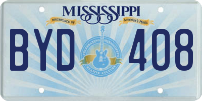 MS license plate BYD408