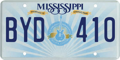 MS license plate BYD410