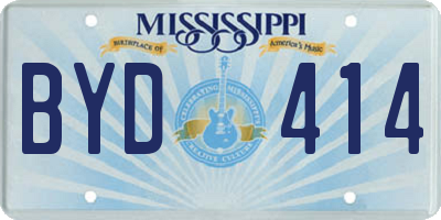 MS license plate BYD414