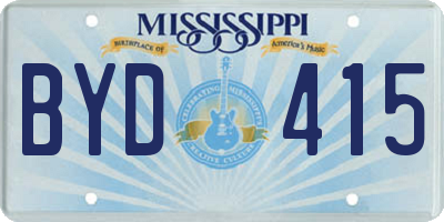 MS license plate BYD415