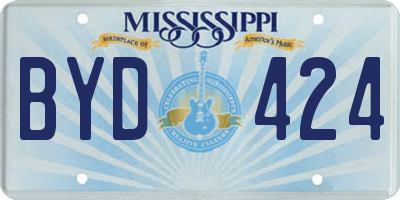 MS license plate BYD424