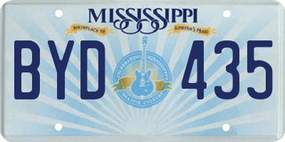 MS license plate BYD435