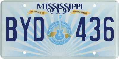 MS license plate BYD436