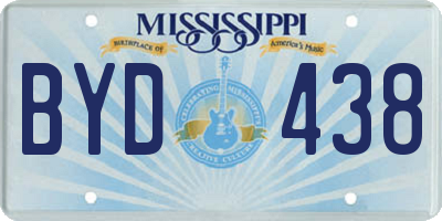 MS license plate BYD438