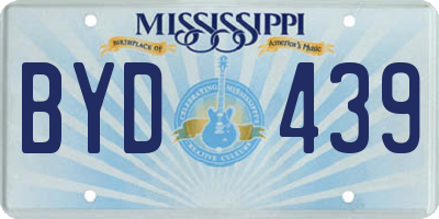 MS license plate BYD439