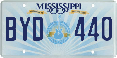 MS license plate BYD440