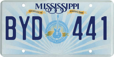 MS license plate BYD441