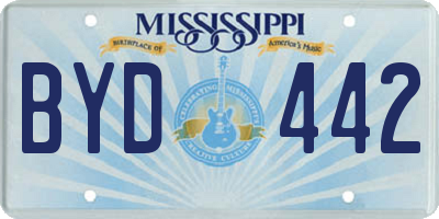 MS license plate BYD442