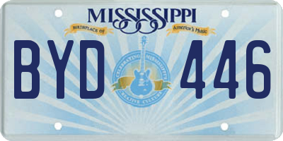 MS license plate BYD446