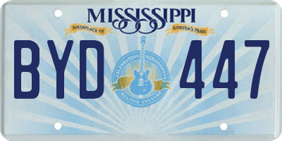 MS license plate BYD447