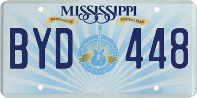 MS license plate BYD448