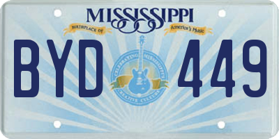 MS license plate BYD449