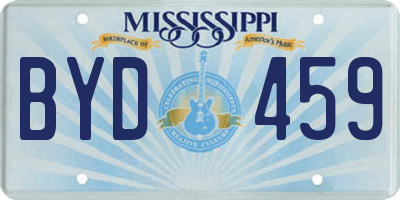 MS license plate BYD459