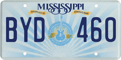 MS license plate BYD460