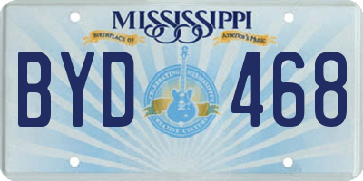 MS license plate BYD468