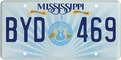 MS license plate BYD469